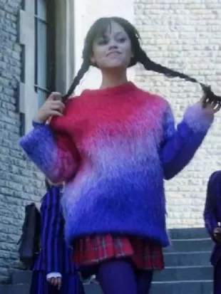 Wednesday S02 Jenna Ortega Ombre Sweater