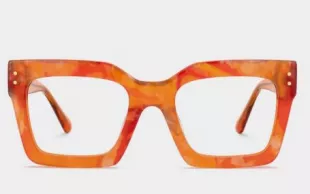 Agaton Square Orange Glasses