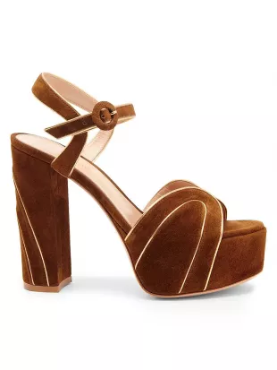 120MM Suede Platform Sandals