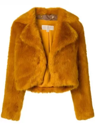 Cropped Faux-fur Jacket