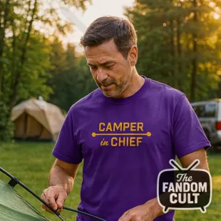 Camper in Chief Purple T-Shirt