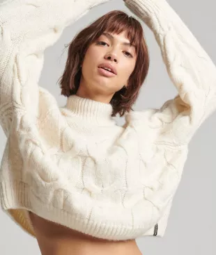 Vintage High Neck Raglan Knit Jumper