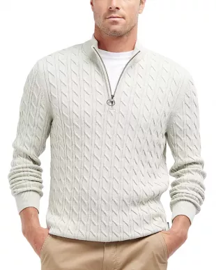 Cable Knit Half Zip Sweater