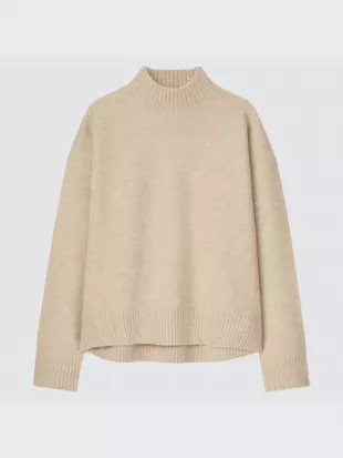 Souffle Yarn Mock Neck Sweater