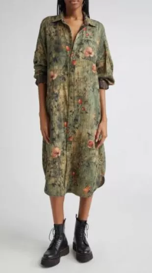 Jumbo Long Sleeve Shirtdress