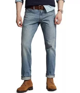 Hampton Relaxed Straight-Fit Stretch Denim Jeans Rated