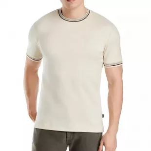 Short Sleeve Boss Tessler Tipped Slim Fit Tee Shirt