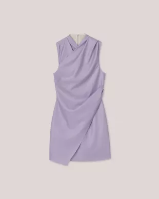 Melba Draped Vegan Leather Dress