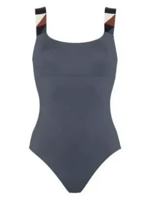 Tempo Graphic-strap Swimsuit