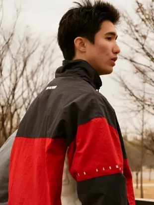 Qt8 Garments Red & Black Track Jacket