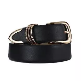Leather Belts with Gold Buckle