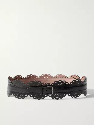 Laser-Cut Leather Belt