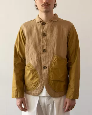 Unisex Linen Chino Cloth Ringoman Coverall