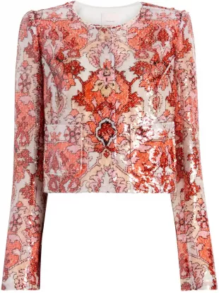 Sequin-embellished Tweed Jacket