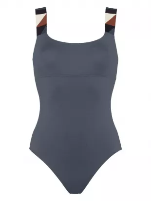 Tempo Graphic-strap Swimsuit
