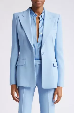 Georgina Pebble Crepe Blazer