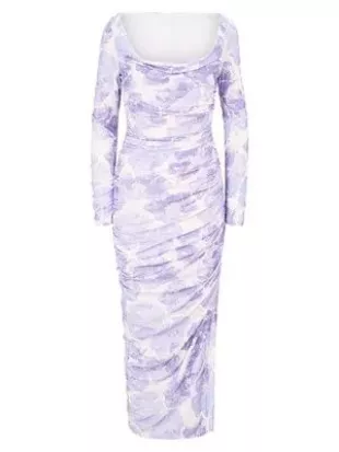 Solana Floral Ruched Maxi Dress