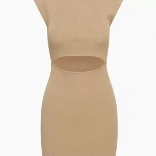 Free Cut Out Knit Midi Dress