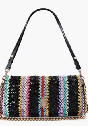 Long Kensington Woven Shoulder Bag