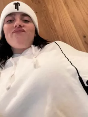 Billie Eilish Hanging Blohsh White Hoodie