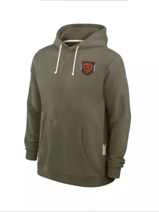 Chicago Bears Olive 2025 Salute To Service Hoodie