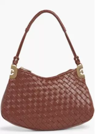 Christy Woven Leather Shoulder Bag