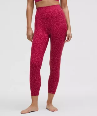 Align Tights in Leopard Daisy Desert Red Magenta Smoke
