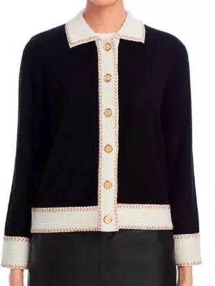 The View 2025 Joy Behar Contrast Trim Cardigan