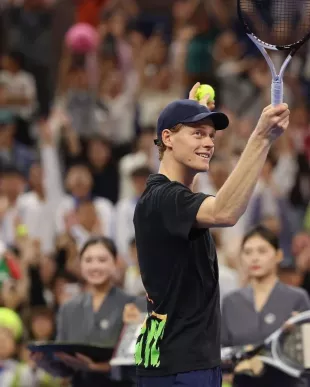 Jannik Sinner 2025 China Open Black T-Shirt