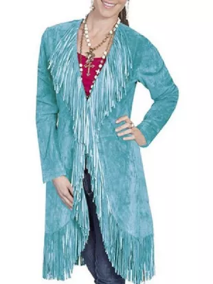 Reba McEntire The Voice S28 Blue Fringe Coat
