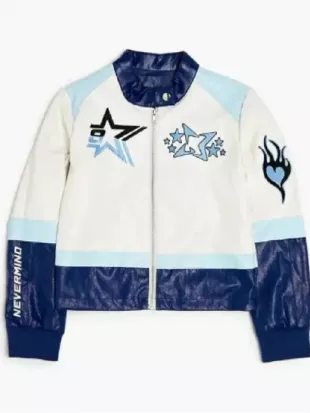 Electric Bloom 2025 Jade Castillo Colorblock Leather Jacket