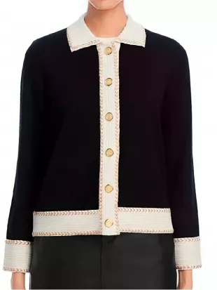 Joy Behar The View 2025 Contrast Trim Cardigan