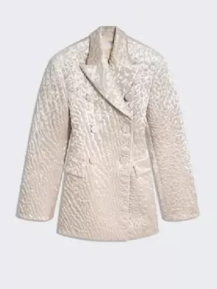 Selena Gomez Fan Phone Call 2025 Double Breasted Jacket