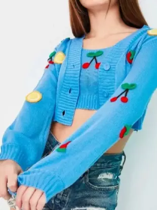 Ruby Marino Electric Bloom 2025 Fruit Cardigan
