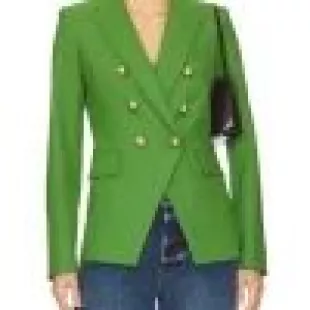 Green Double Breasted Blazer