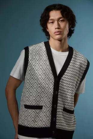 UO Franklin Cardigan Sweater Vest