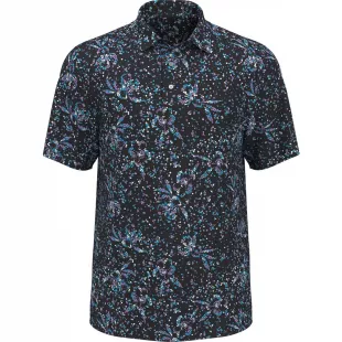 Clustered Confetti Print Short Sleeve Polo