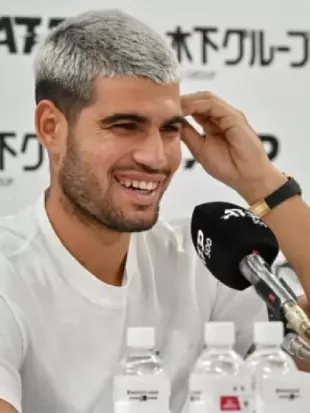 Carlos Alcaraz ATP Japan Open 2025 White T-Shirt