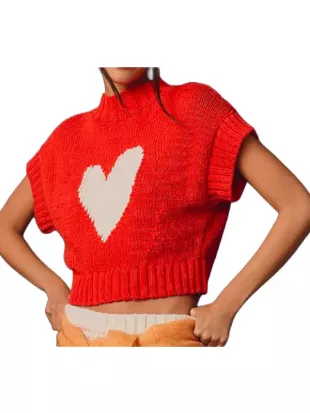 Ruby Marino Electric Bloom 2025 Heart Sweater Vest