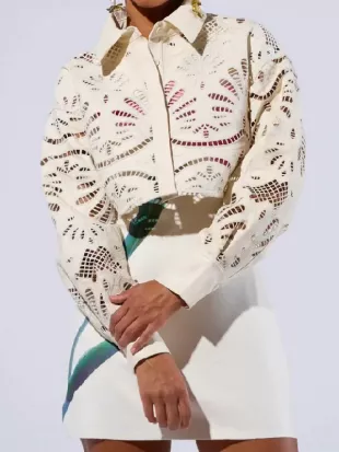 Beyond the Gates 2025 Eva Thomas Cutout Cropped Shirt