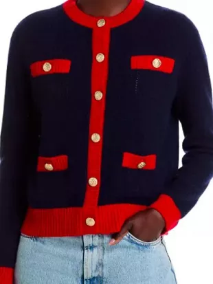 The View 2025 Joy Behar Navy Blue Cardigan
