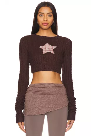 Star In My Heart Crop Sweater