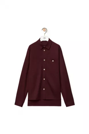 Burgundy Wool Overshirt
