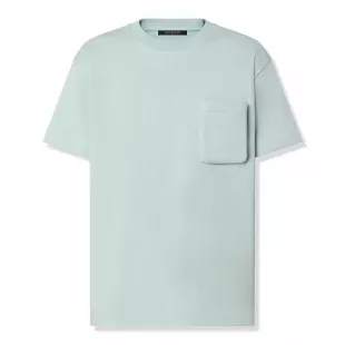 Pale Blue 3D Pocket T Shirt