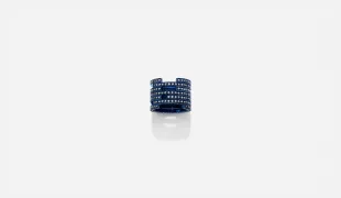 C RING R-XV-II-CS-C11-BLUG-BS-49 OR BLEU 18 KARATS 19 GR