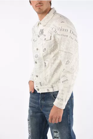 x Daniel Arsham White Denim Newspaper Jacket