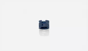 C RING R-XV-II-CS-C11-BLUG-BS-49 OR BLEU 18 KARATS 19 GR