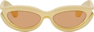 Gold Oval Hem Sunglasses