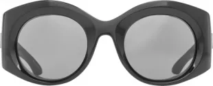 Black Bold Round Sunglasses