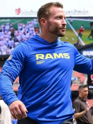 Sean McVay Los Angeles Rams 2025 Blue Hoodie